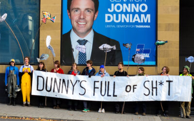 Community meets with the Minister for fishy business Jonno Duniam over his support for oil and gas exploration off Tasmania’s West Coast